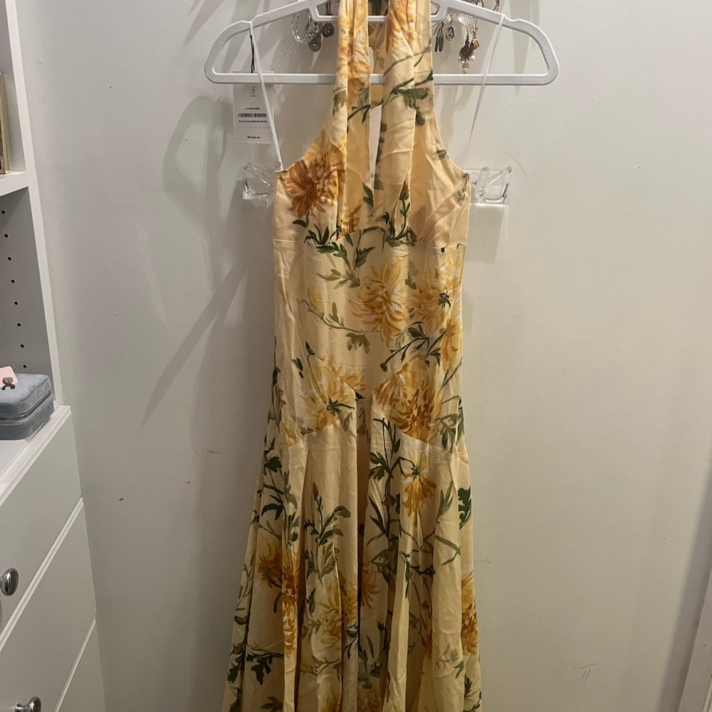 Floral Halter Neck Dress